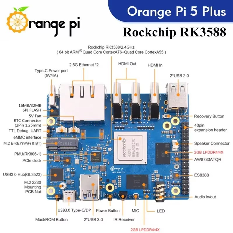 2026 Pi 5 Plus 4 8 16 32gb Ram - Orange Pi 5 Plus 32Gb review and price